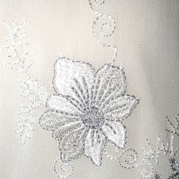 Show Me Your Mumu | Poet Metallic Embroidered Ivory Peasant Blouse | Size Medium - Picture 8 of 13